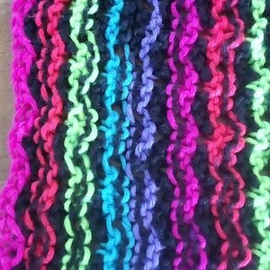 Kids  hand knit scarf